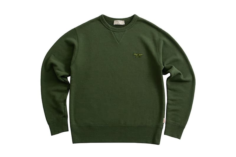 Maison Kitsuné PORTER Collaboration Sac Kaki Sweatshirt Crewneck Écru