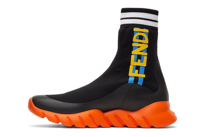 Fendi Marché High-Top Sock Trainer