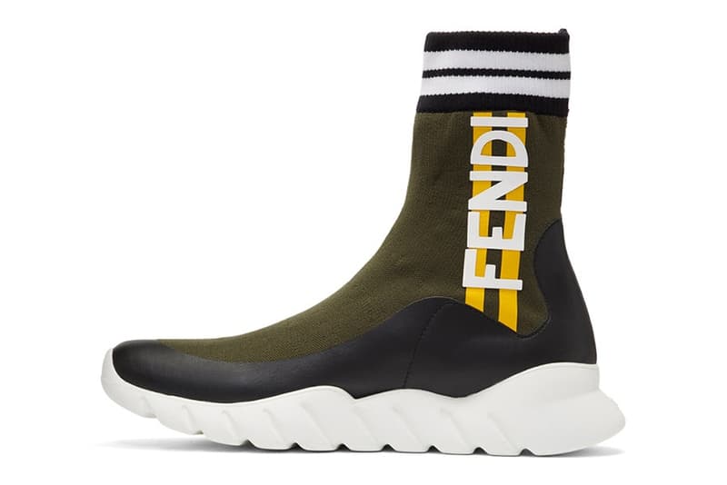 Fendi Marché High-Top Sock Trainer