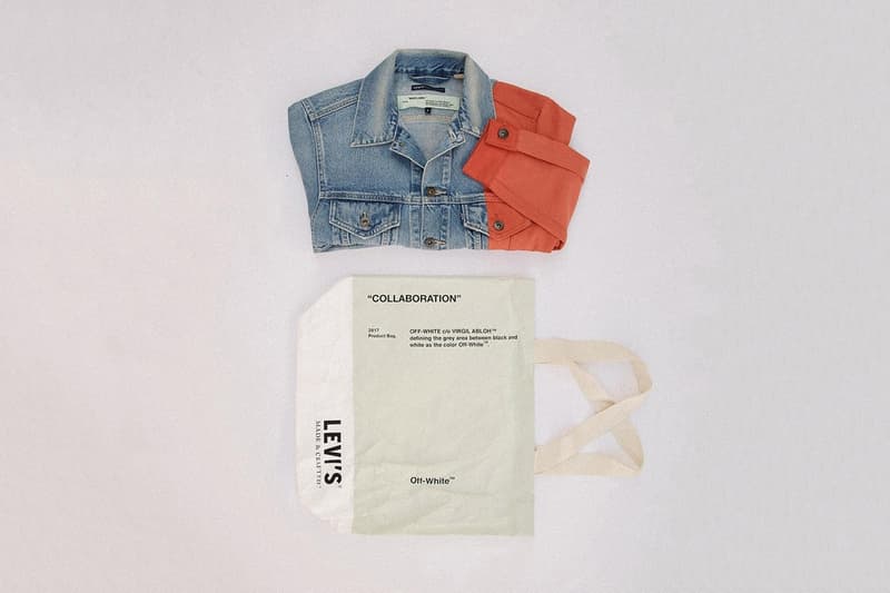 Veste en jean OFF WHITE Levi's Made Crafted avec un tote bag