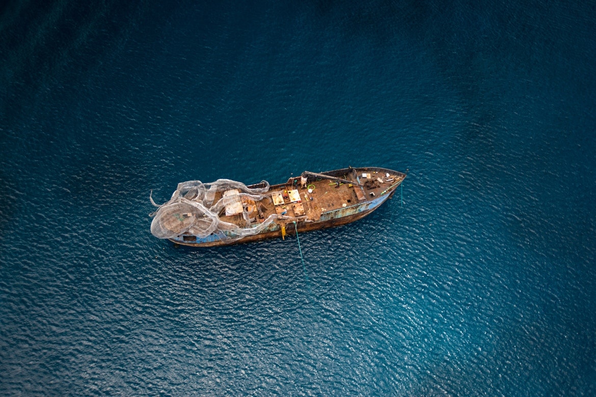 Installation artistique de Richard Branson sur le bateau Kodiak Queen 