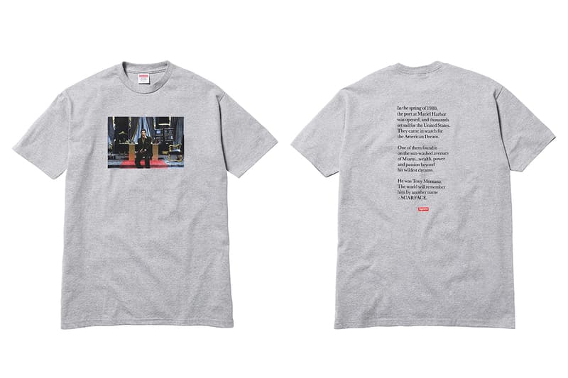 Supreme Collaboration Scarface T-Shirt Rouge Tony Montana