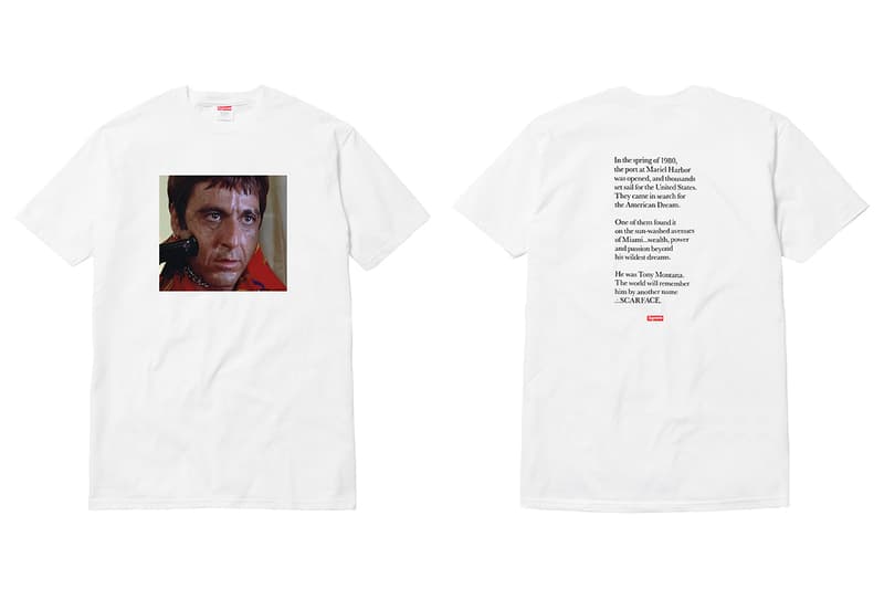 Supreme Collaboration Scarface T-Shirt Rouge Tony Montana