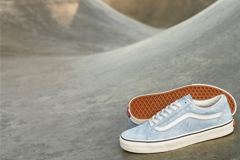 Vans Old Skool Classic Slip-On Suede Duveteux Bronze Gris Bleu Fuzzy Suede Pack