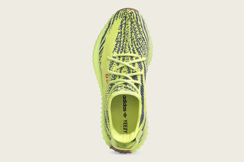 adidas Originals YEEZY BOOST 350 V2 "Semi Frozen Yellow" Jaune Rouge Semelle Gomme Yeezy Mafia