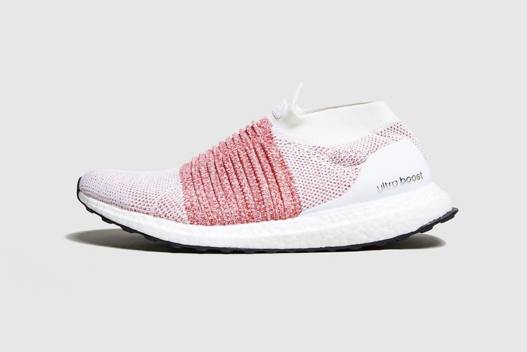 adidas Décline Sa UltraBOOST Sans Lacets En Blanc Et Rouge