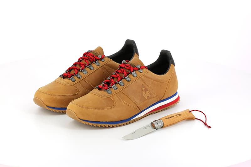 Le Coq Sportif Opinel Turbostyle Cuir Camel Couteau Hêtre