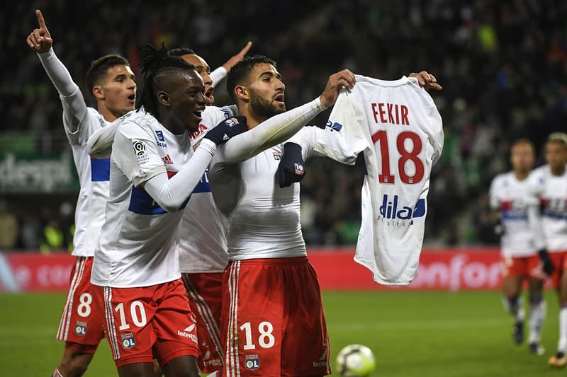 Nabil Fekir Célébration But Maillot OL ASSE Lyon Saint-Étienne Philippe Desmazes