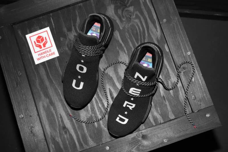 N.E.R.D x adidas Orignal NMD Hu Gros plan