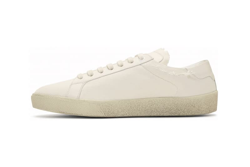 Saint Laurent Basket Classic Court Brodée Couleur Crème