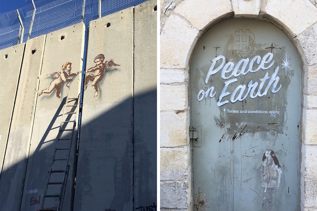 Oeuvre Banksy Walled Off Hotel "Peace On Earth"