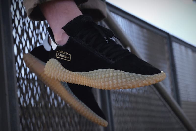 adidas Originals Kamanda Nubuck Noir Semelle Épaisse Gomme