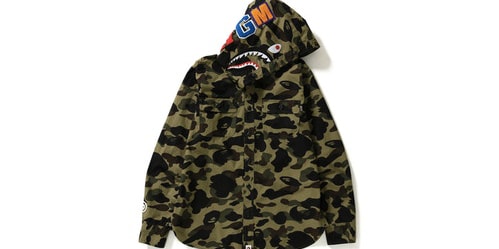 half camo bape shirt