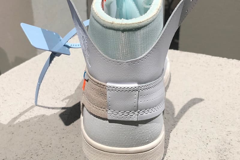 Air Jordan 1 Virgil Abloh Off-White Blanc Zip Bleu Ciel