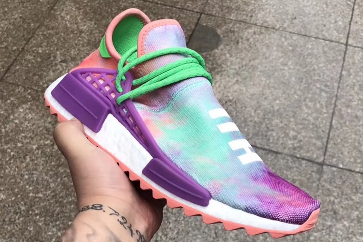 Un Avant-Goût De La Collaboration Pharrell x adidas Originals Hu NMD Trail "Holi" Multicolore