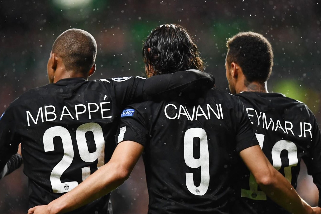 Mbappe, Cavani et Neymar Lors D'Un Match De Ligue Des Champions