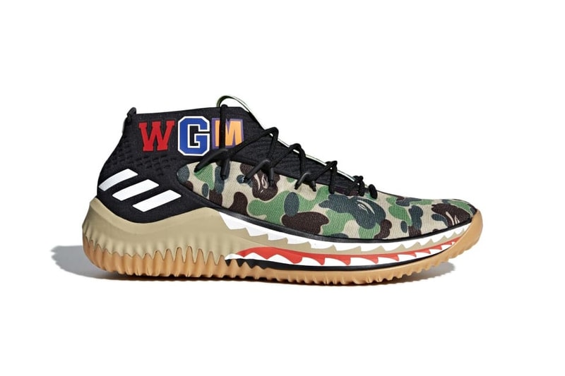 Lookbook BAPE x adidas Dame 4 Kaki Et Noire