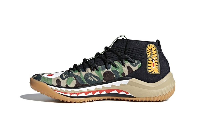 Lookbook BAPE x adidas Dame 4 Kaki Et Noire