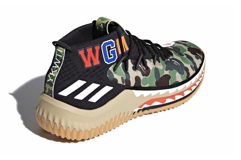 Lookbook BAPE x adidas Dame 4 Kaki Et Noire