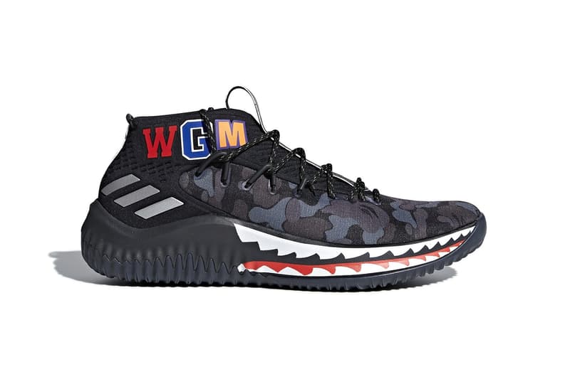 Lookbook BAPE x adidas Dame 4 Kaki Et Noire