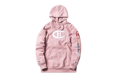 Sweat à capuche rose Kith Champion