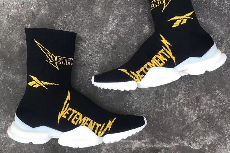 Gros Plan Sur La Crew Sock Runner Automne/Hiver 2019 De Vetements x Reebok