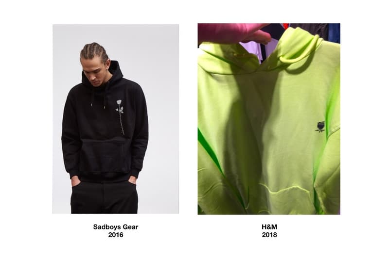 H&M Plagiat Accusé Copier Sadboys Gear Rose Love