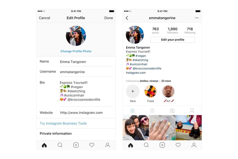 Instagram Permet Aux Utilisateurs D’Inclure Des Hashtags Et Des Liens De Profils Dans Leur Biographie