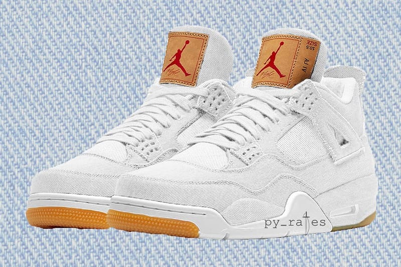 La Nouvelle Levi's x Air Jordan 4 Dans Un Coloris Blanc A Une Date De Sortie