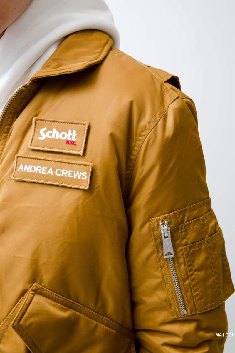 schott, nyc, andrea, crews, bomber, jacket