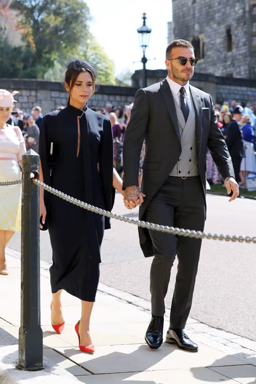 David Beckham Et Victoria Bechkam Au Mariage Du Prince Harry Et De