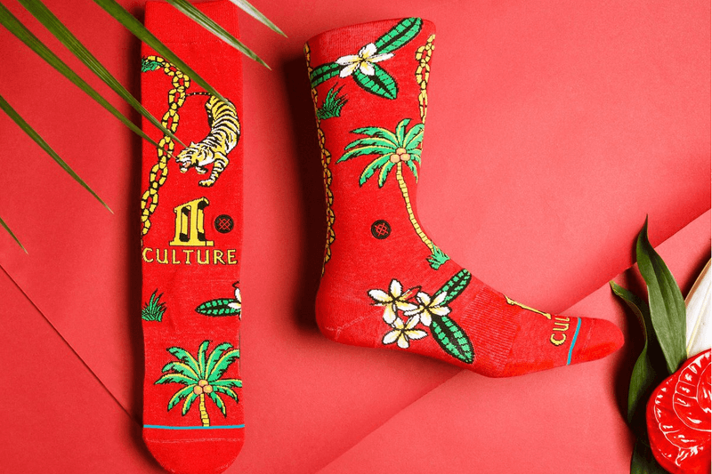 STANCE Et Migos Collaborent Sur Des Paires De Chaussettes Version Palmiers Et Gold Chain