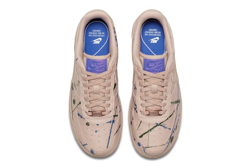 Nike Air Force One beige vert bleu