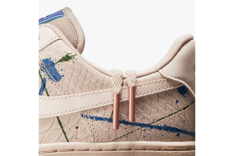 Nike Air Force One beige vert bleu