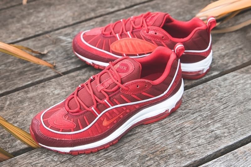 nike, air max 98, team, red, photo