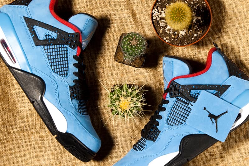 Air Jordan 4 Travis Scott Bleu Noir Rouge