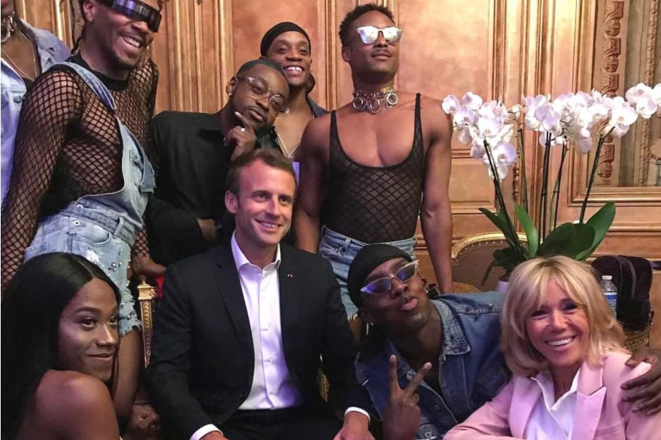Emmanuel, Macron, elysee, kiddy, smile, queer, voguing, fete, musique
