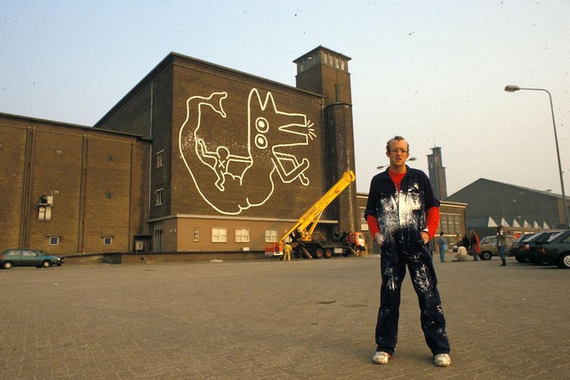Photo Du Mural De Keith Haring De Amsterdam