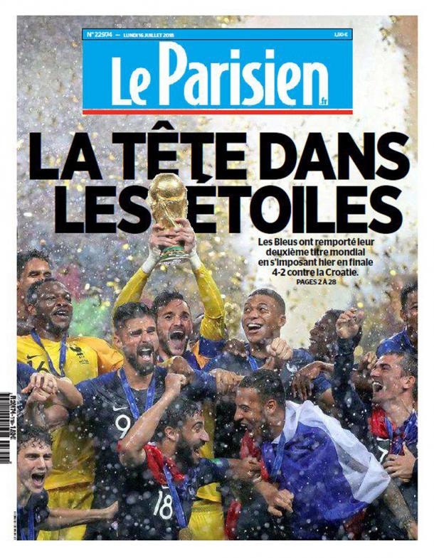 Coupe du Monde 2018 – Revue de presse : « Un bonheur éternel », « La tête  dans les étoiles » La presse française et étrangère saluent le titre des  Bleus