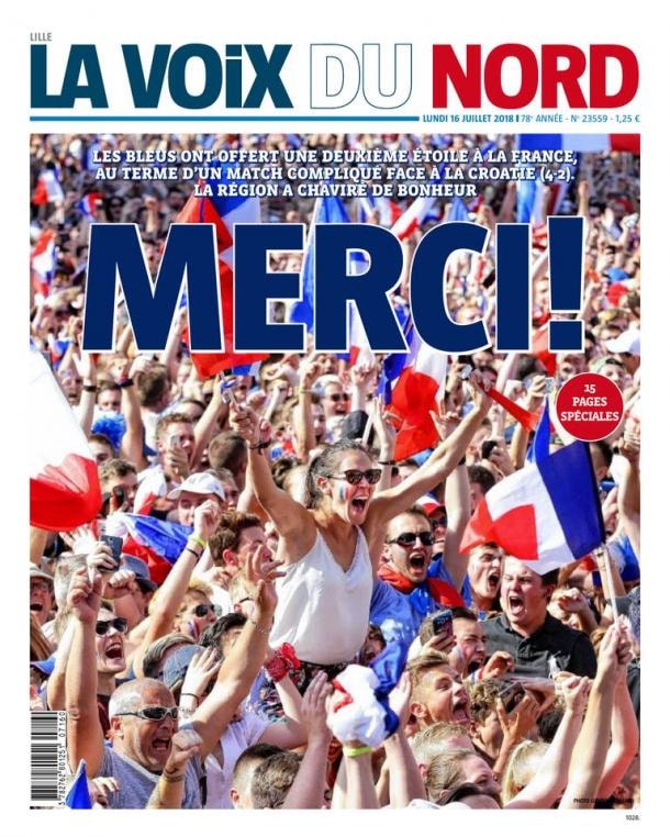 Coupe du Monde 2018 – Revue de presse : « Un bonheur éternel », « La tête  dans les étoiles » La presse française et étrangère saluent le titre des  Bleus