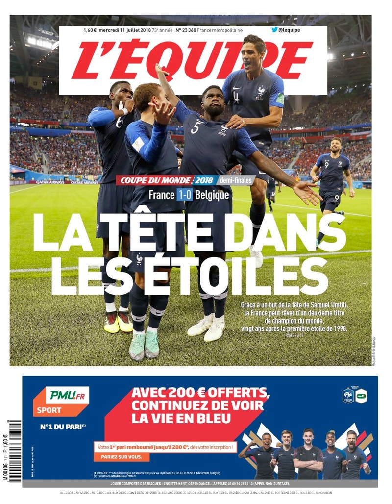 Photo Une L'Equipe