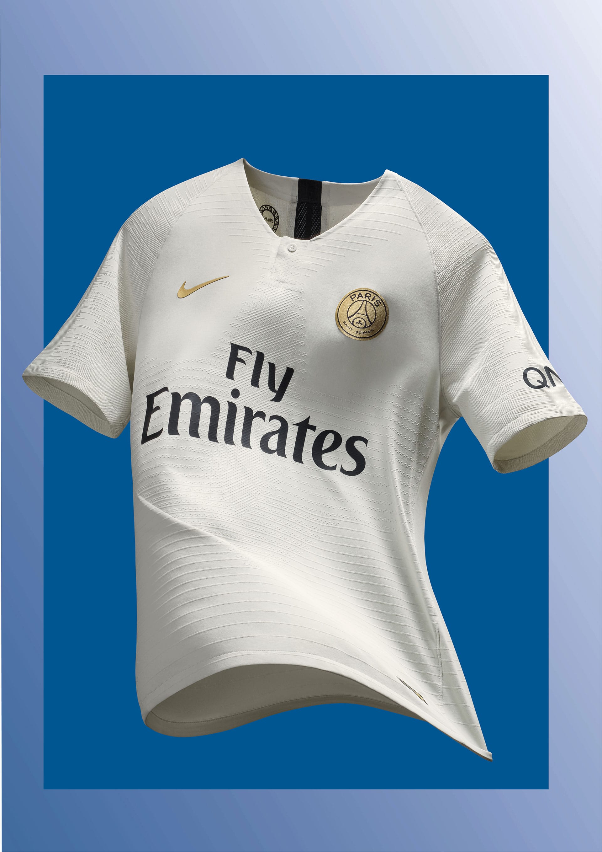 maillot psg blanc et or