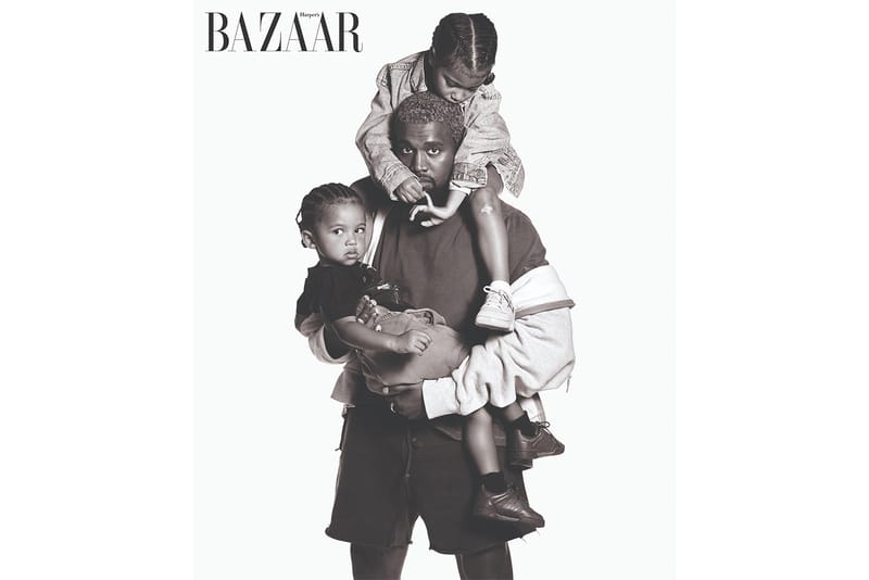 Kanye West En Une Du Numéro "Icons" De Harper's Bazaar Avec Ses Enfants North Et Saint