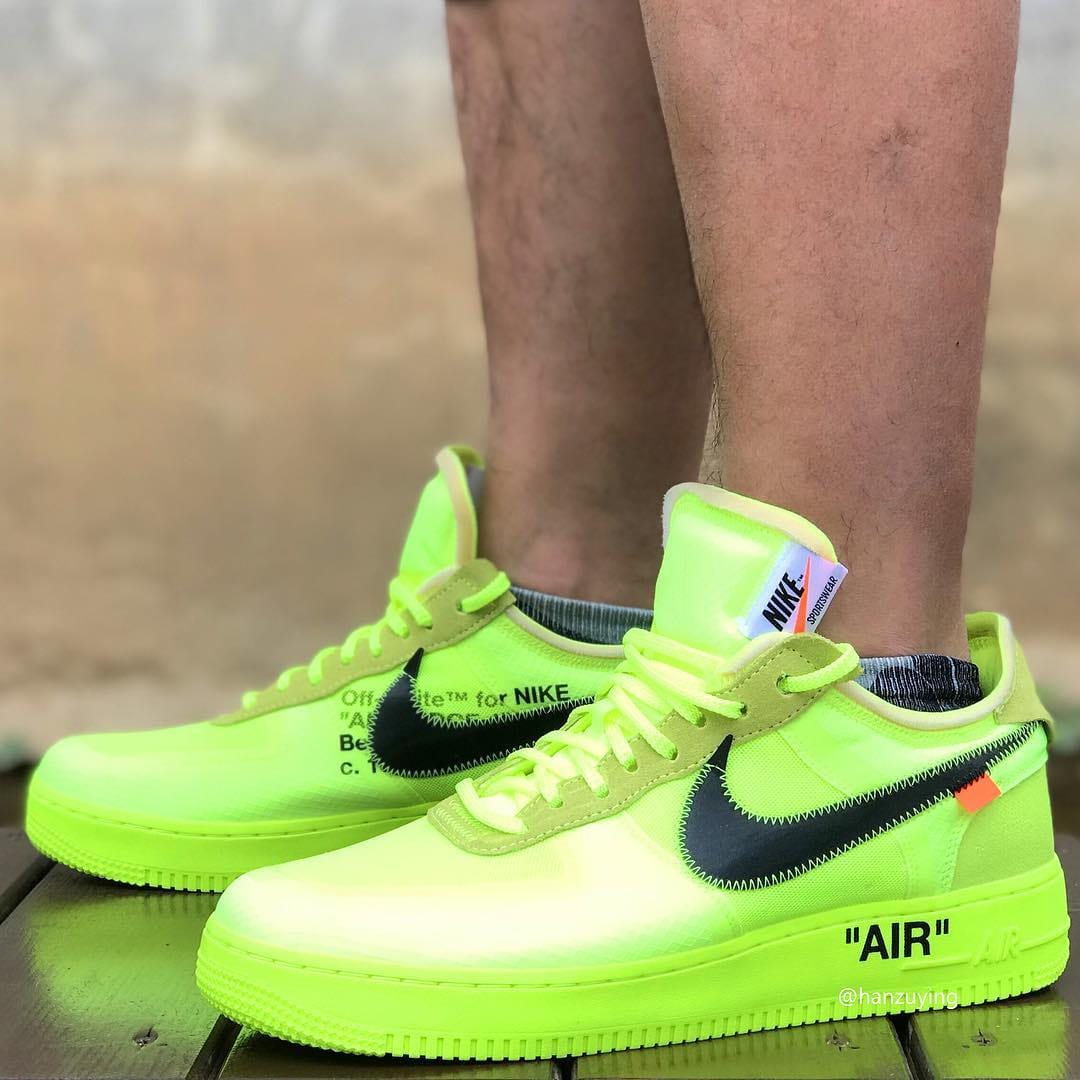 nike air force 1 off white fluo