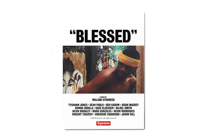 Supreme Sort Son Film "BLESSED" Sur La Culture Skate Accompagné D'Un T-Shirt Exclusif
