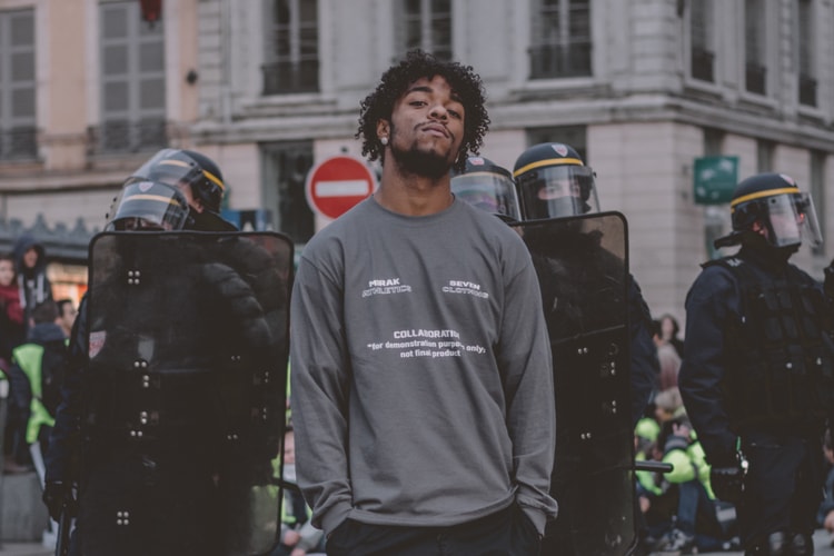MIRAK Présente Sa Collaboration Avec Seven Clothing Dans Un Lookbook Shooté Lors D'Une Manifestation De Gilets Jaunes