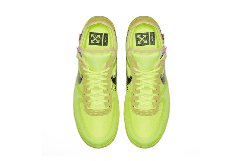 Off-White Nike Air Force 1 Volt Images Date de sortie
