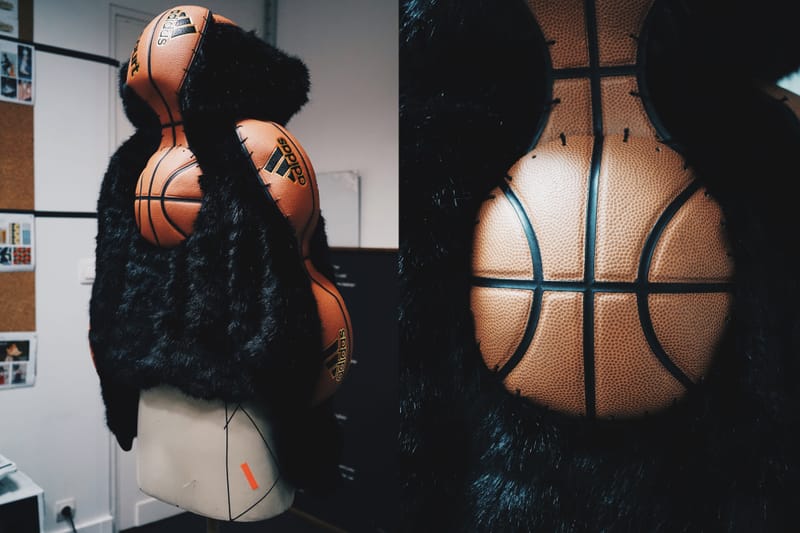 Exclu : Pour L'Exposition Trajectoire L'Artiste Freaky Debbie Imagine Une Veste Avec Des Ballons De Basket