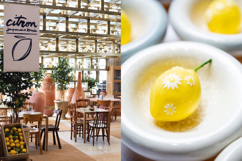 Jacquemus ouvre son "Café Citron" pour le lancement des Galeries Lafayette Champs-Élysées