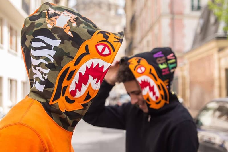 BAPE France hoodies tiger full-zip photos